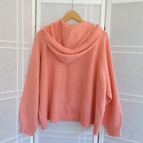 L.O.G.G. NWOT! Peach pink hooded oversized boxy fit sweater - Picture 7 of 8